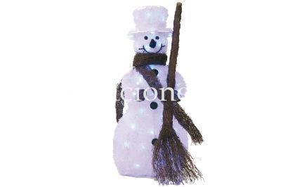 Hombre de nieve con led azul 60 cm. - Imagen 1