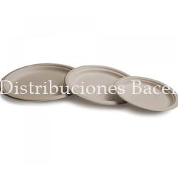 Plato caña azúcar crema 50 uds. - Imagen 1