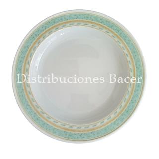 Plato hondo Melide Áncora Verde 23 cm. - Imagen 1
