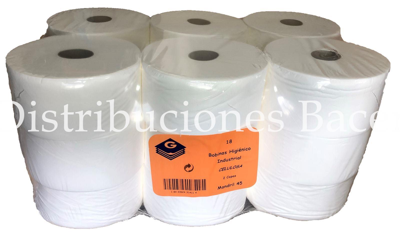 Rollo papel higiénico celulosa C-45 450 gr. - Imagen 1