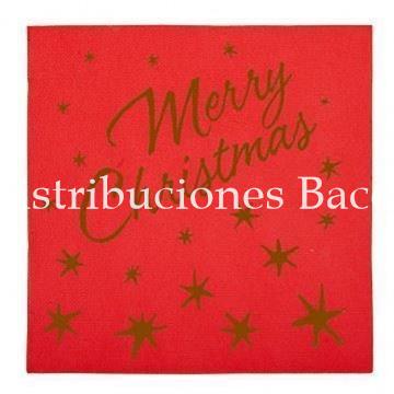 Servilleta 40x40 Merry Christmas 50 uds. - Imagen 1