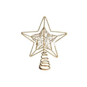 Terminal árbol estrella oro 16 cm. - Imagen 1