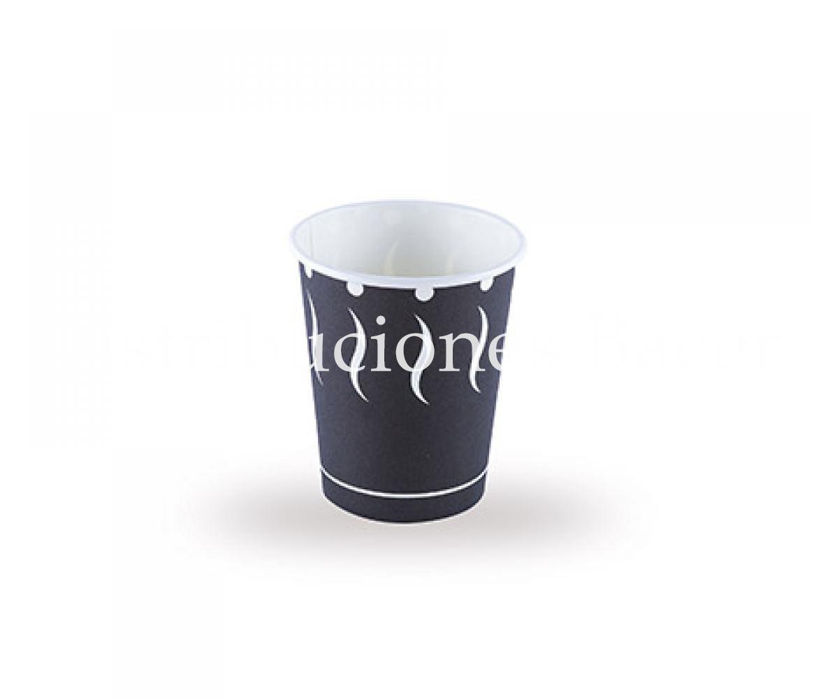Vaso café cartón negro 180 ml. - Imagen 1
