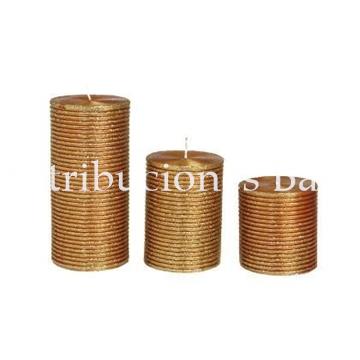 Vela oro 10 cm. - Imagen 1